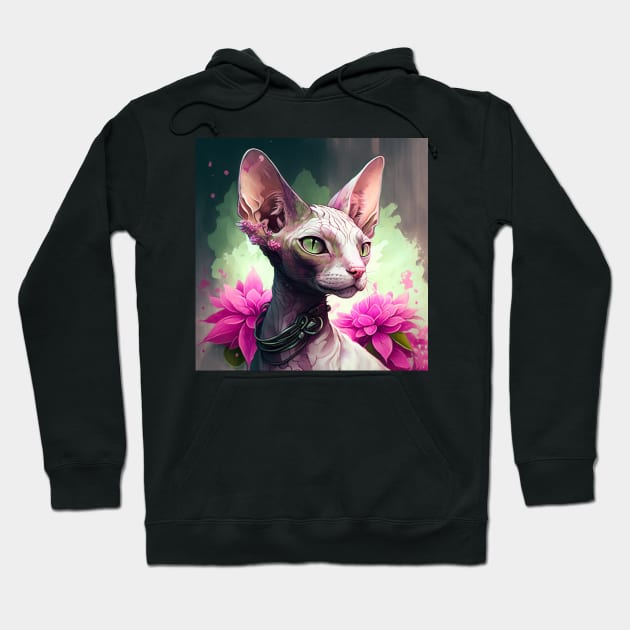 Cornish Rex Hybrid Art Hoodie by Enchanted Reverie